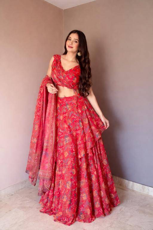 Valentine Special Collection KR 112 floral Designer lehenga choli wholesalers in Karnataka